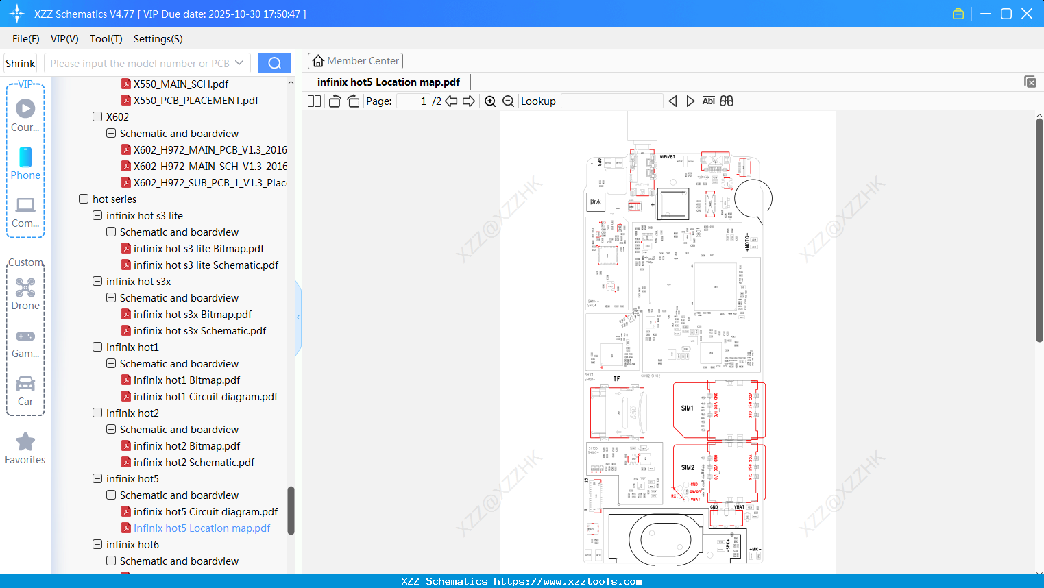 Infinix Hot5 Location Map